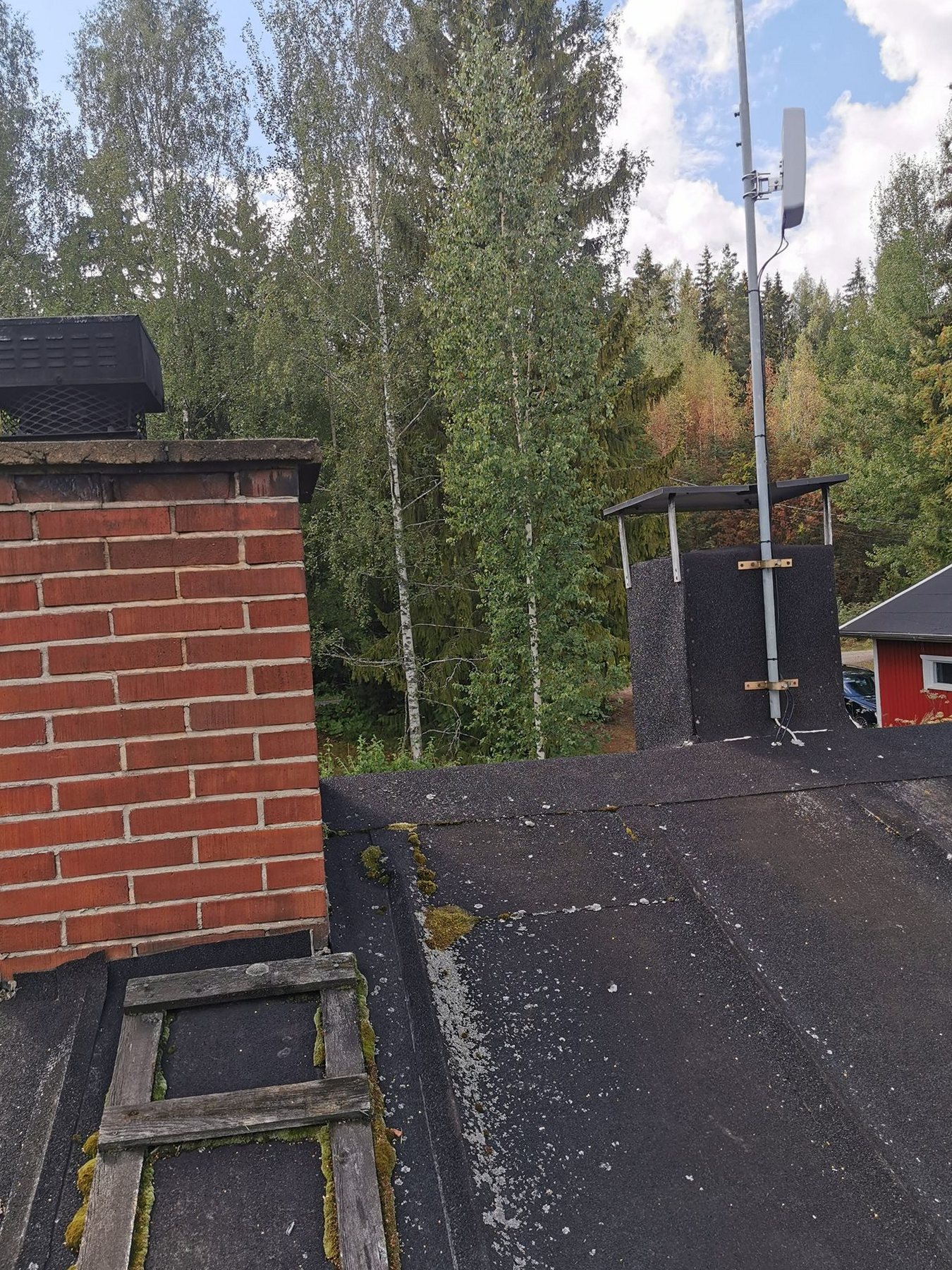 Vanha piipun pellitys ennen uusimista